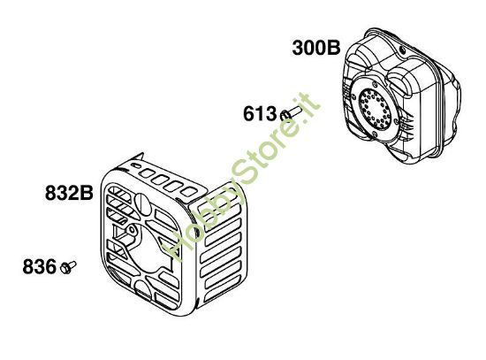 I - GRUPPO GAS DI SCARICO B&S - 09 €¦ 09P602-0124-H1 brand Stihl